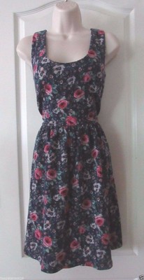 LC Lauren Conrad Cross Back Knit Dress ALSTON BLOOM  Women's Sz L NWT MSRP$54