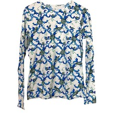 New Lands End Crewneck Long Sleeve Swim Shirt Coverup Rash Guard Small Tall NIP