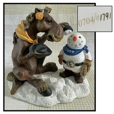 Montana Silversmiths Elmer :Snowman: Horse Figurine Equestrian Decor Gift