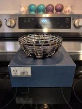 Caesar Crystal Bohemiae Black Large Cut Crystal Cigar  Lead NORA Ashtray 