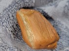 Petite Atypical Orange Jasper Wishing Stone W Thick White Quartz Vein Band  — photo 8