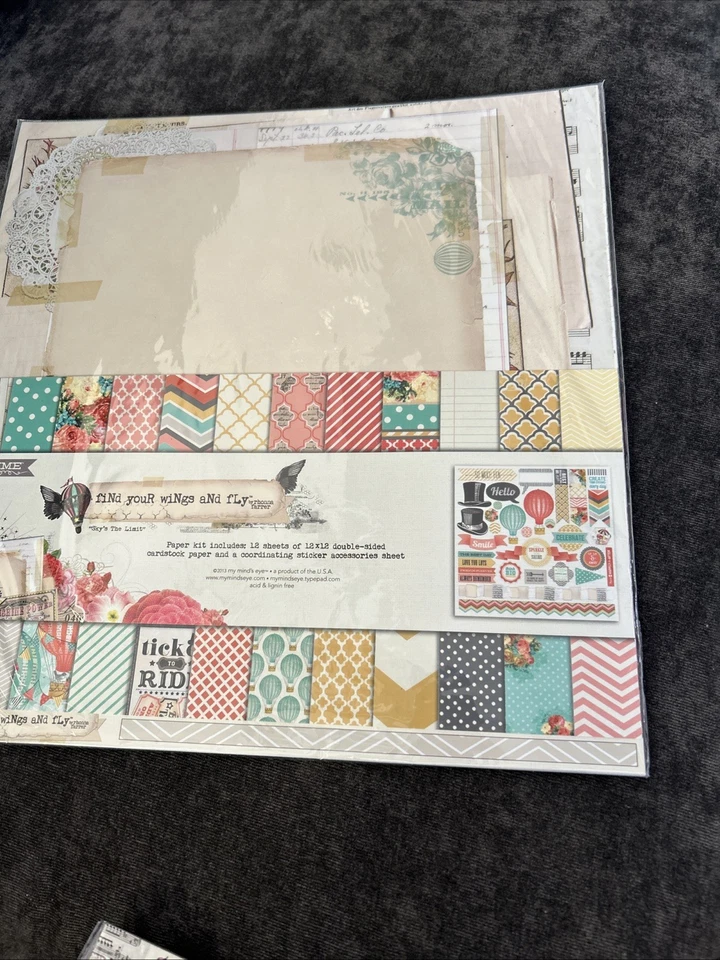 Набор для скрапбукинга MME Find Your Wings And Fly эмали кнопки кронштейны наклейки - Изображение 2 из 4