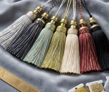 Decorative key tassels, key tassels, vintage style tassels, antique style tassel