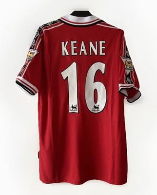 Roy Keane Manchester United 1999 Treble Winners Home Shirt 16 Man