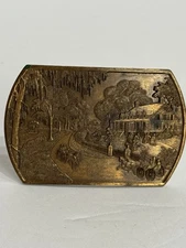 Southern Comfort Smooth Drinking Whiskey Promo Belt Buckle Vintage 1980s 