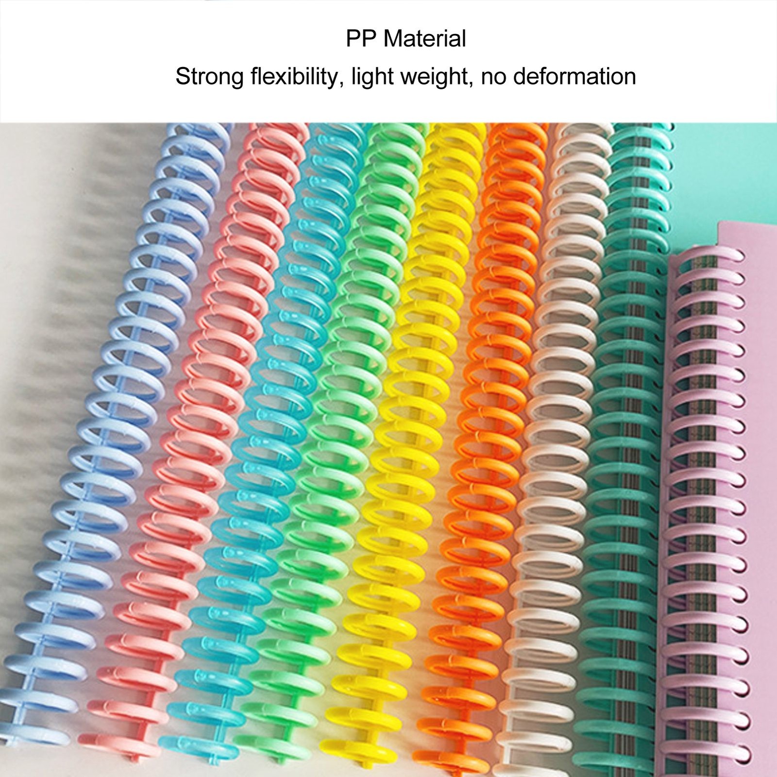 Plastic Binding Spines 9.5mm Hole Spacing 10PCS 30 Rings Paper Comb Binder For