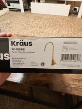 Kraus Purita Kitchen Filter Faucet Brushed Brass FF-100BB BRAND NEW - OPEN BOX