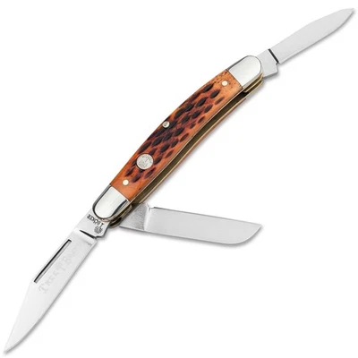 BÖKER BOKER® Treebrand Medium Stockman Jigged Bone Brown 3-Blade Classic Pocket Knife