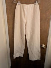 Chanel Off-White Linen Pants/Silk Lined 00C Size 40 Excellent Condition