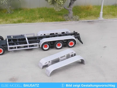 ELBE-MODELL EM674 1:87 2x runde 3er Riffelblech Kotflügel für LKW