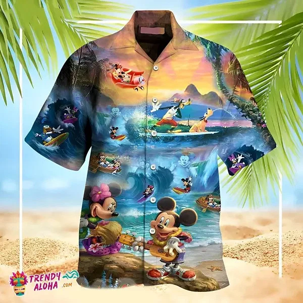 Disney Mickey Mouse Hawaiian Shirt, Funny Mickey And Friends Hawaii Shirt