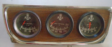 Vintage R A C Hot Rod Cluster  Oil Pressure Amp Water Temp Gauges Panel