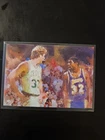 Larry Bird Vs Magic Johnson Limited Edition Art Card #31 16/50 Auto from Vela