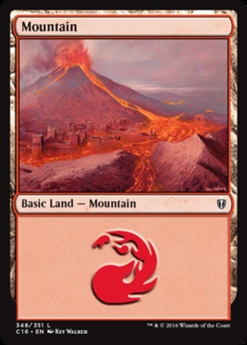 x4 Mountain (348) L MTG Commander 2016 M/NM, English