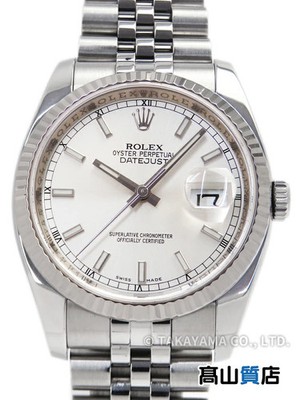 Rolex Datejust 116234 Stainless Steel / White Gold 36mm Automatic #TW2546