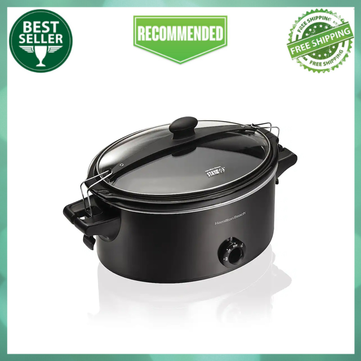 Hamilton Beach - Stay or Go 6 Quart Slow Cooker - Black