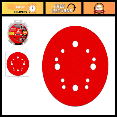 5'' 100 Grit Sanding Discs - Medium Ceramic Blend for Wood, Metal & Plastics - 50