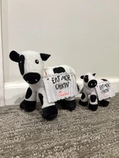 Chik fil a Cow Plush🐮 🐄 Lot Of 2 Regular 8” And Mini 5”