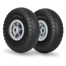 10x3.00-4 Flat Free Tire, 10" Heavy Duty Replacement Tire and Wheel 