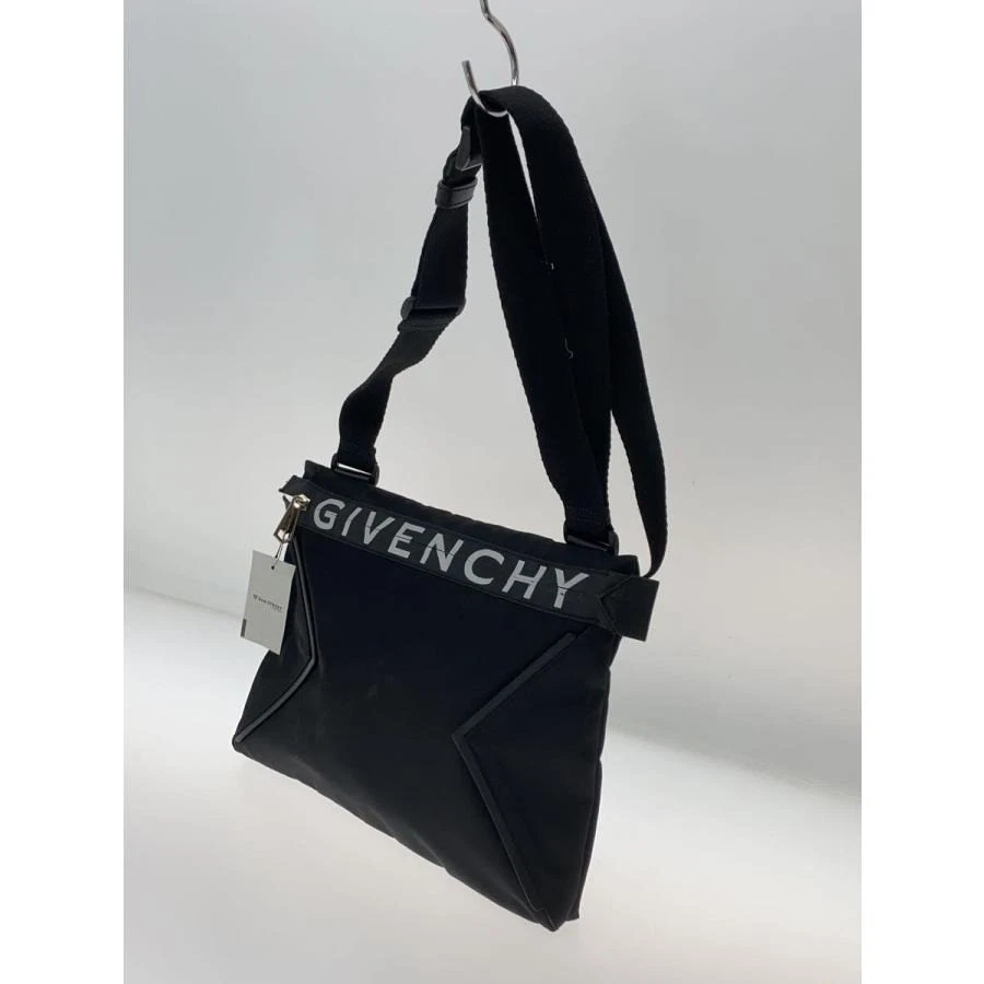 Givenchy — Givenchy Authentic Logo Print Nylon Shoulder Bag Messenger Bag Black Crossbody