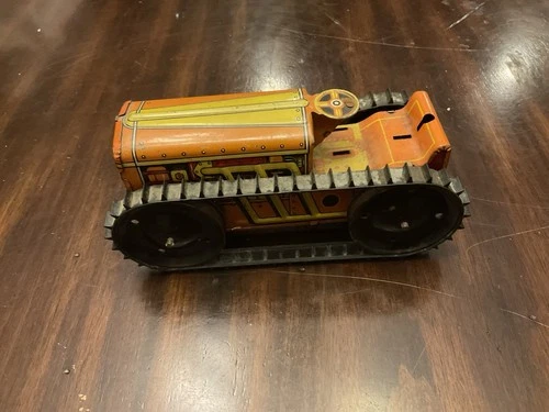 Vintage Marx Climbing Tractor Tin Litho Wind Up