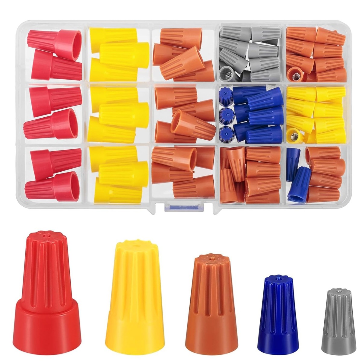 102 Pcs Wire Nuts Connectors Assortment Kit, Red, Yellow, Blue