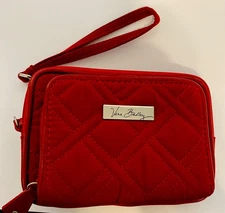Vera Bradley Grab & Go RFID Wristlet Wallet CLASSIC Red