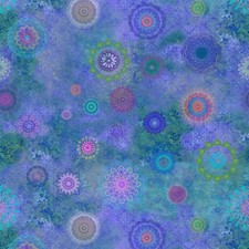 LILY POND FABRIC Y4619-85 Periwinkle Clothworks Sue Zipkin BTHY