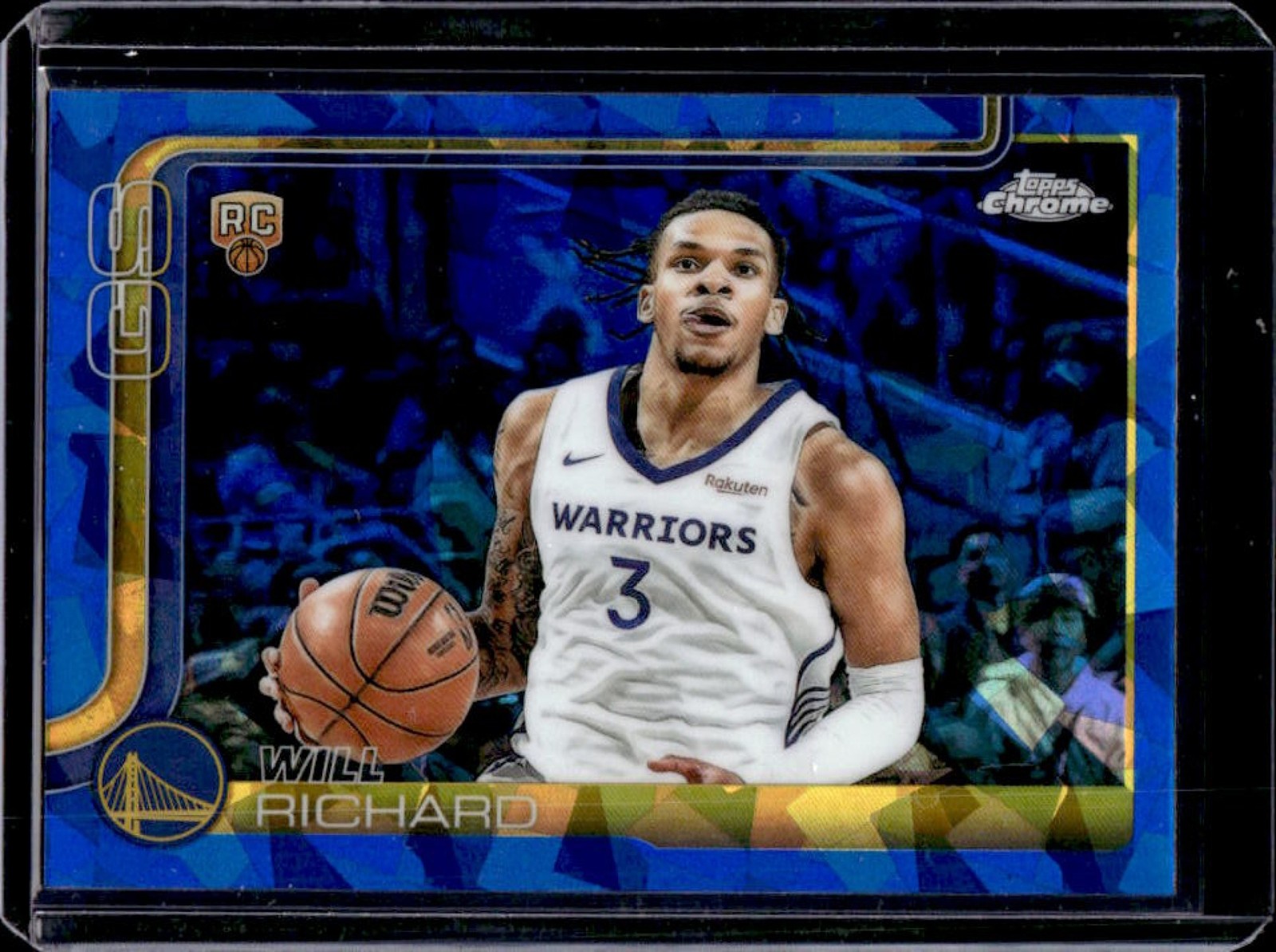 2025-26 Topps Chrome Sapphire Will Richard RC Rookie #287 Warriors