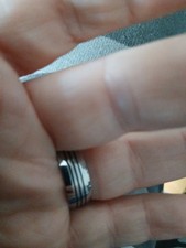 Silber Glitzer Ring Größe 21 Modeschmuck Damen  Geschenk