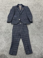 House of Cavani - Shelby Navy Tweed Three Piece Suit (Size 1)