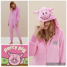 🩷 Percy Pig M&S Onesie all in one Sleepsuit not PJs - Hood - Sz Large / 14 🩷
