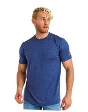  Merino Wool T-Shirt Mens - 100% Merino Wool Undershirt Large .Windsor Blue
