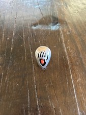 Navajo Sterling Signed  TN Bear Claw Coral Ring Size 5