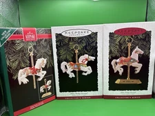 Hallmark Tobin Fraley Carousel Horses Lot 3 Collector Series 1992–1994 NIB