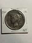 1921 Peace Silver Dollar $1 VF Details High Relief Key Date