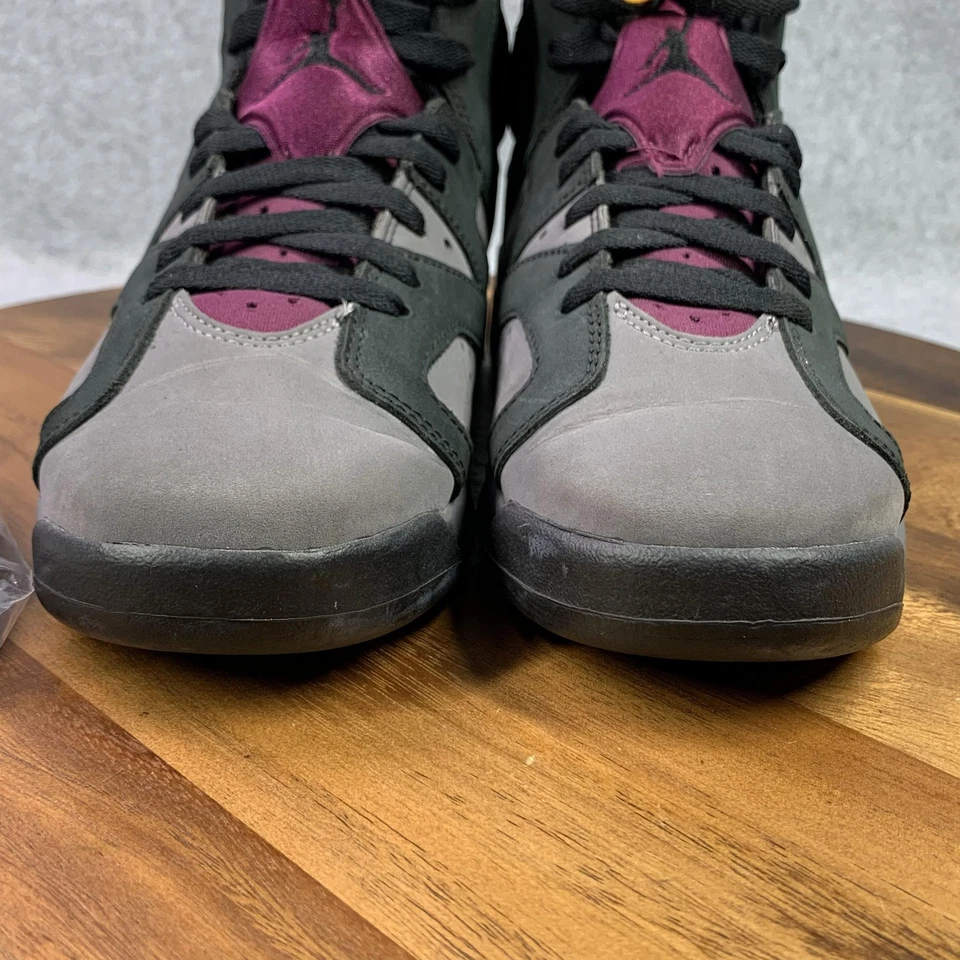 Nike Air Jordan 6 Zapatos Retro Juveniles Talla 7Y Negro Gris Burdeos GS 384665-063 Foto 3 de 4