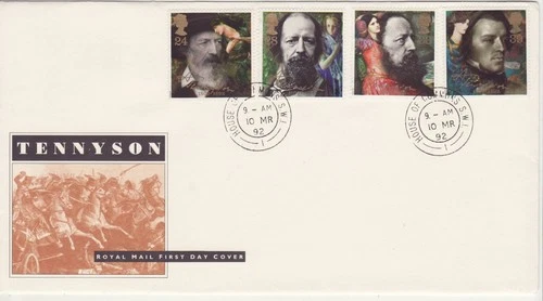 GB Stamps First Day Cover Centenary Death Lord Tennyson, HOUSE COMMONS PM 1992