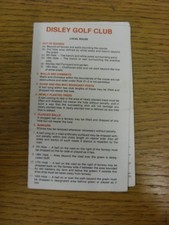 ca. 1980er Golf Scorekarte