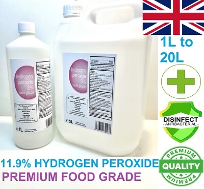 VITAL MINERALS Hydrogen Peroxide 11.9% PREMIUM FOOD GRADE Surface Cleaner Disinfectant FREE P&P