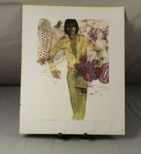 Gerd Grimm Grafik - &auml;lteres Poster - Mann mit Zigarette - ca. 40x28 /K1