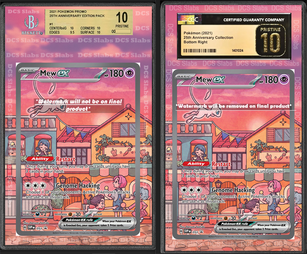 【ディスプレイ付】【英語版】ミュウex SAR PROMO 053 Mew EX 053 Promo CGC BGS Display Extended Art for Graded Pokemon