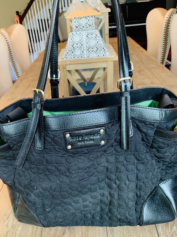 Kate Spade Nylon Diaper Bag-BLACK with changing pad