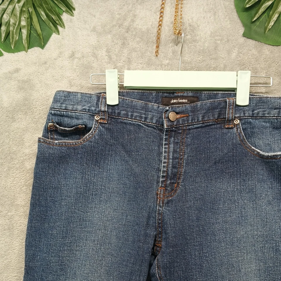 DAISY FUENTES Moda Women Jeans W34 L32 Mid Rise Bootcut Leg Blue - Image 3 of 4