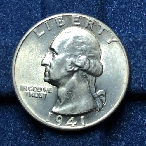 1941-D Washington Quarter Nice BRILLIANT UNCIRCULATED Silver 25c #231