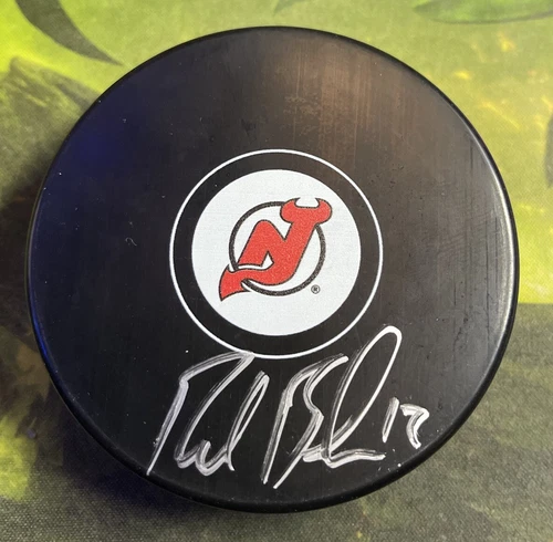 Reid Boucher - Signed NHL Hockey Puck With Beckett COA - New Jersey Devils