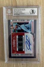 JUSTIN FOSCUE TEXAS RANGERS SIGNED TEAM USA CARD BECKETT BAS & SLABBED