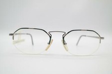 Vintage Metzler 1448 367 Silver Multicolor Semi-Rimless Glasses Frame NOS