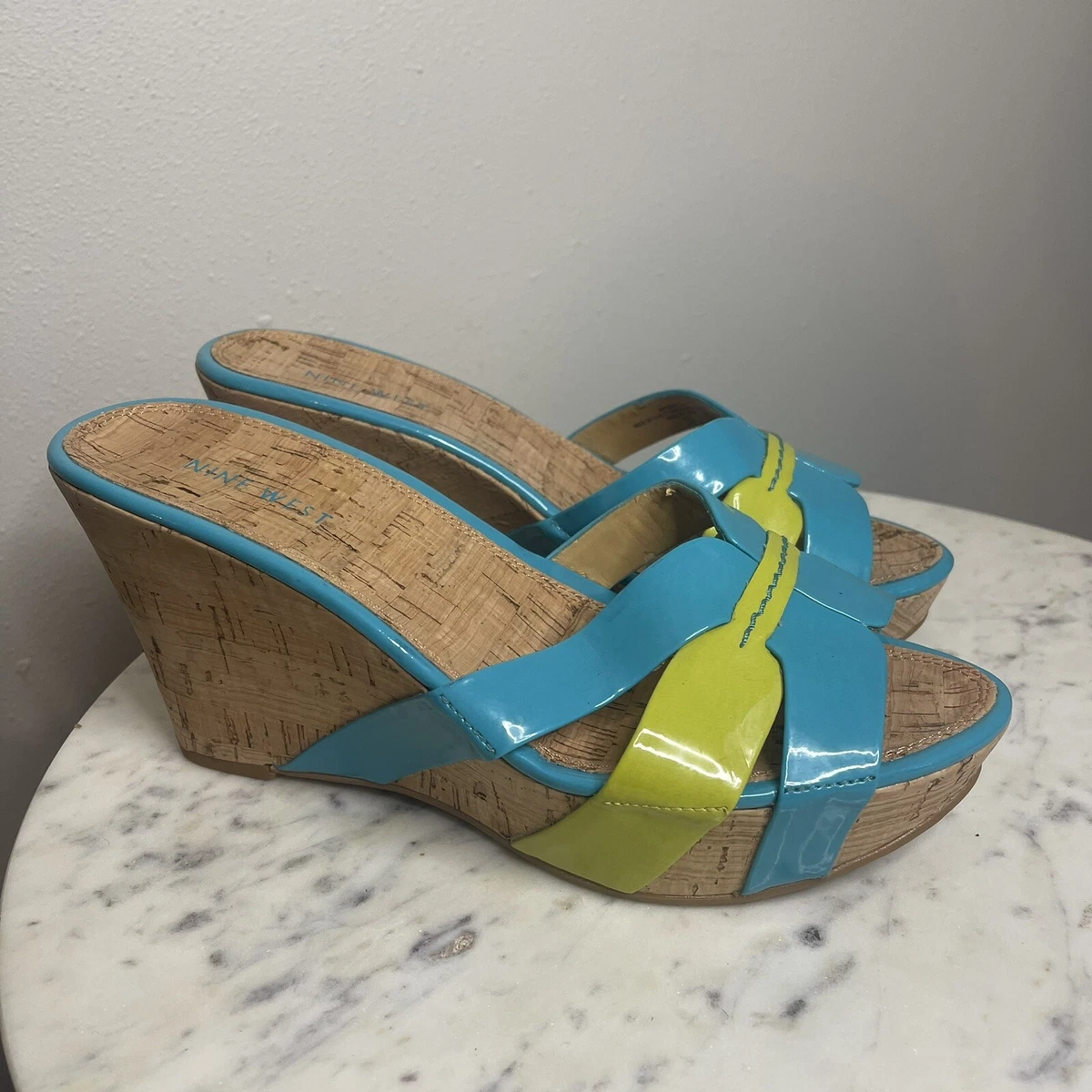 Nine west cork wedge sandals hot sale