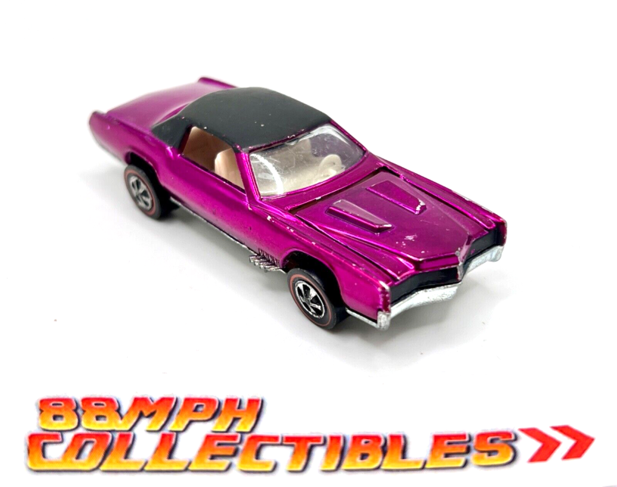 1968 Hot Wheels REDLINE Custom ElDorado MAGENTA - White Interiors